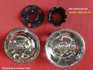 ốp lazang inox xe Hyundai County, ốp lazang inox xe Fuso Rosa