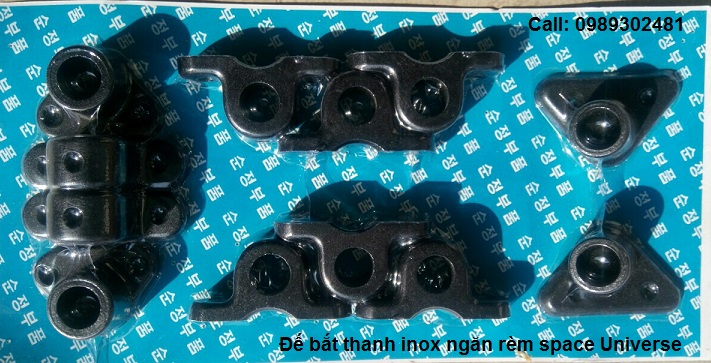 Đế bắt thanh inox ngăn rèm xe space universe
