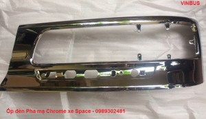 Ốp đèn pha mạ inox xe space